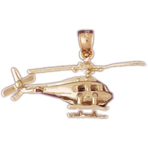 Helicopter charm pendant - 3d,